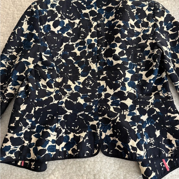 ⭐️ 3/$20 J. Crew Women’s Blue/black Printed Blazer Suit Jacket Size XS - Picture 5 of 5